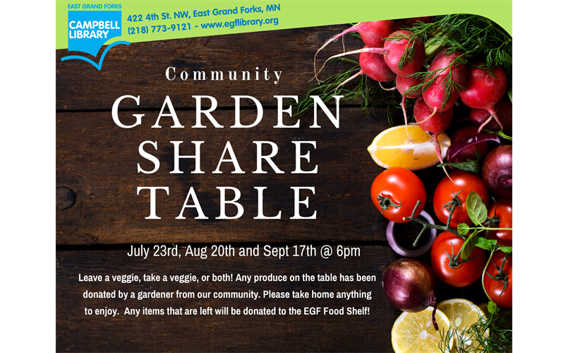 Community Garden Share Table